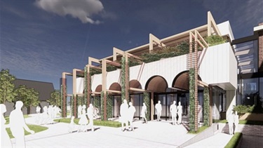 Town Hall Redevelopment - artist impression of entrance