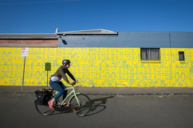 Mural by Stephen Baker, Foodworks Seddon, 85-87 Charles Street Seddon, StreetWORKS 2014 (decommissioned)