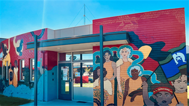 Still Here, Never Left by Charlotte Allingham, Braybrook CoHealth Community Centre, 07-139 Churchill Avenue Braybrook, StreetWORKS 2020