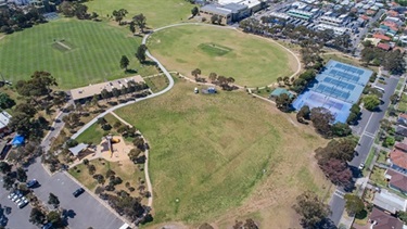 Aerial photograph of Hansen Reserve