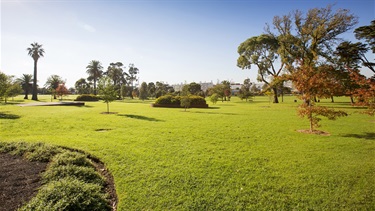 The open space at Yarraville Gardens Precinct