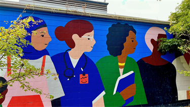 Gender Equity Wall by Carla McRae, Corner Donald and Blackston Streets Footscray, StreetWORKS 2018, Refreshed 2023