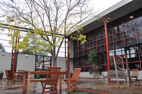 Footscray Library courtyard